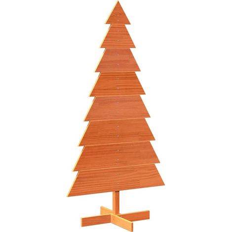 Arbre de Noël Sapin de Noël en bois pour décoration 150 cm bois de pin massif (1/5)
