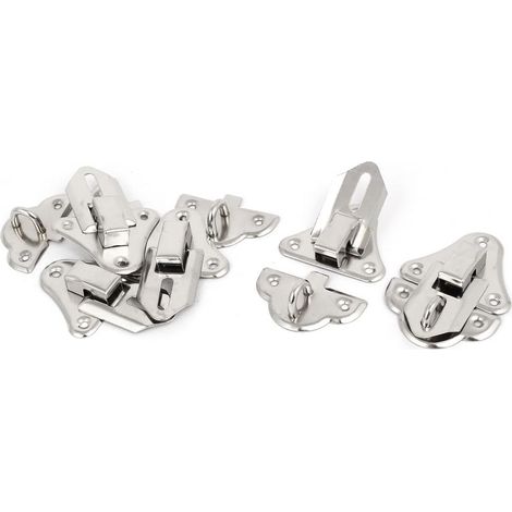 Boîte à outils Schmuckschatulle Loquets bascule Fängt Hasps Schlösser Silberfarbe 50x35x8mm 5st (1/3)