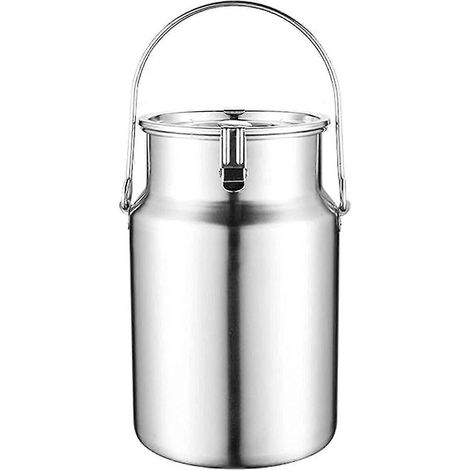 Bidon à lait de 3 litres en acier inoxydable avec couvercle hermétique - Qualité 304 (1/5)