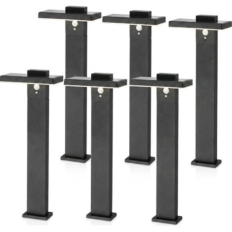 Set di 6 paletti solari ESTRELLA con sensore di movimento 600 lumen H50cm