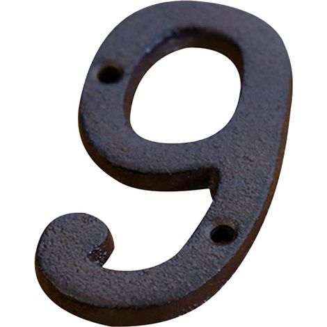 House Numbers - Cast Iron - Black Coated - DIY Letter And Number Set - For Exterior Wall Decoration - 26 Letters 10 Numbers 2 Symbols