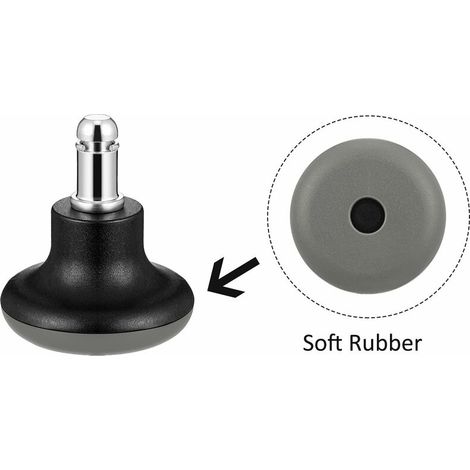 Replacement Chair Wheels Swivel Wheels for Office Chair, 2 Inch High Profile Stool Bell Glides 5 Pieces (Black)
