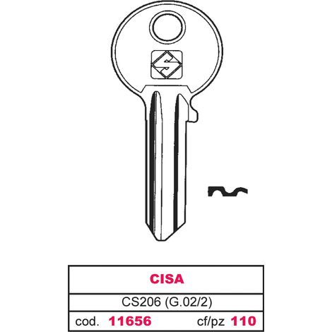 Silca CHIAVE OTTONE CS206 (G.VAC 2) CISA 100.00 pz