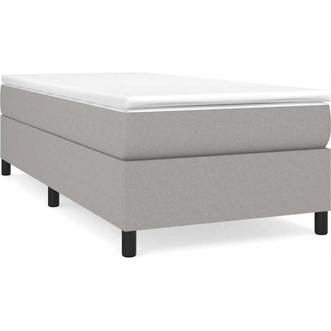 Maison Exclusive - Struttura Letto a Rete a Molle Grigio Chiaro 80x200 cm Tessuto (1/5)