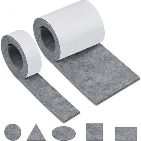 Feutrine Autocollante - Generic - 2 Rouleaux - 100cm x 10cm - Anti-rayures - Anti-bruit (1/4)