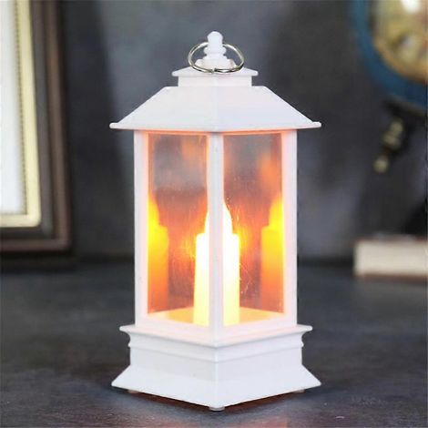Lanterne décorative noire pour bougie, bougeoir décoratif en métal avec verre trempé