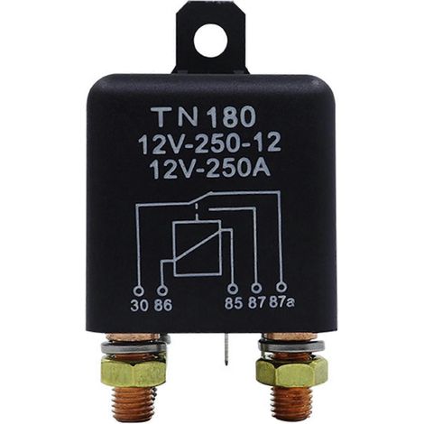 Relais automobile 12V 24V 250A, type continu, commande de batterie moto, borne de relais automobile JR2025032600085 (1/4)