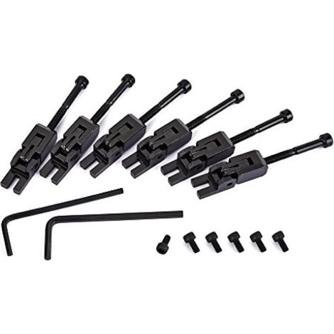 Lot de 6 selles de trémolo à double système de verrouillage pour guitare Floyd Rose avec vis de verrouillage (1/5)
