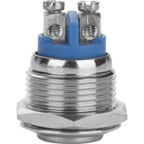 5 pièces/ensemble 16mm 250V métal étanche 2Pin Mini interrupteur à bouton-poussoir (tête convexe) (1/5)