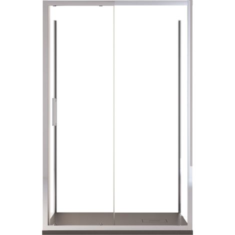 Box Doccia 3 Lati 80x100x80 cm 1 Anta Scorrevole in Cristallo Trasparente 6mm H195 Bonussi Edvige