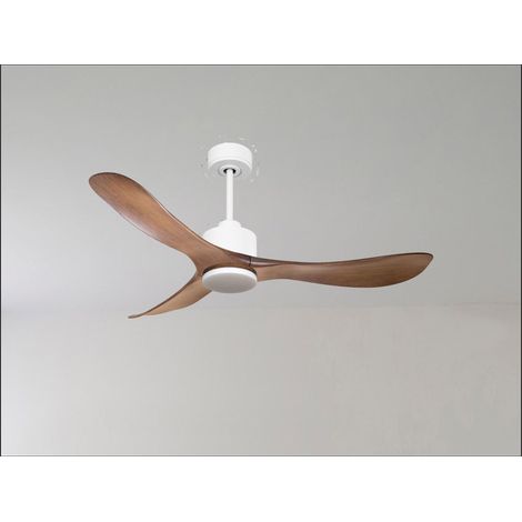 Modulo Regular Ring - Super destratificateur et ventilateur DC 166 cm Blanc pales bois clair sans Lumière 30 à 60 m² (1/5)