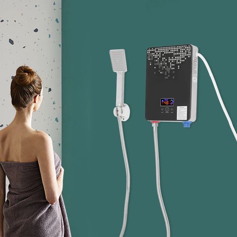 Calentador de agua eléctrico para ducha, 6500 W, calentador instantáneo para el hogar, el baño o la cocina (1/5)