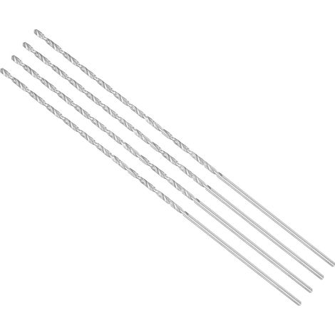 4-Pièces Extra Longue Torsion Perceuse Mèches Haute Vitesse Acier (1/5)