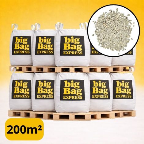 PACK 10 X BIG BAG de +/- 1,5T ≃ 200M² Gravillon “Grain de Riz” Beige Ø 4/6 mm - Livraison PREMIUM (1/4)