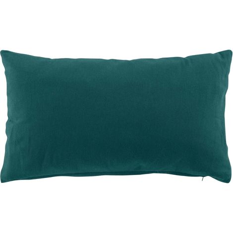 1 coussin déhoussable, fermeture éclair, coton polyester recyclé, 30x50 cm, twily emeraude, salon chambre (1/4)