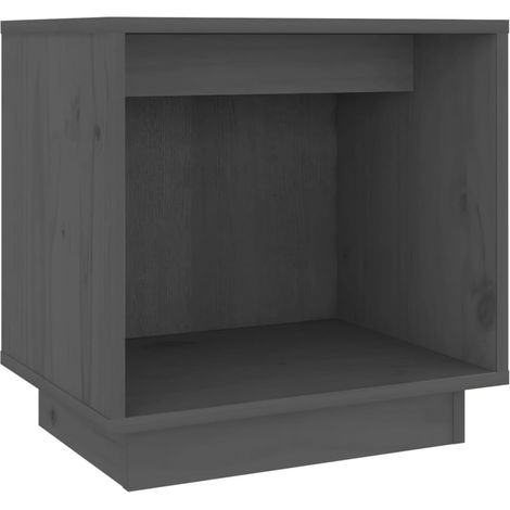 Maison Exclusive - Nachttisch Grau 40x30x40 cm Massivholz Kiefer