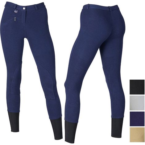 46 IT, Nero: Pantaloni equitazione Winner da donna in cotone elasticizzato anatomico