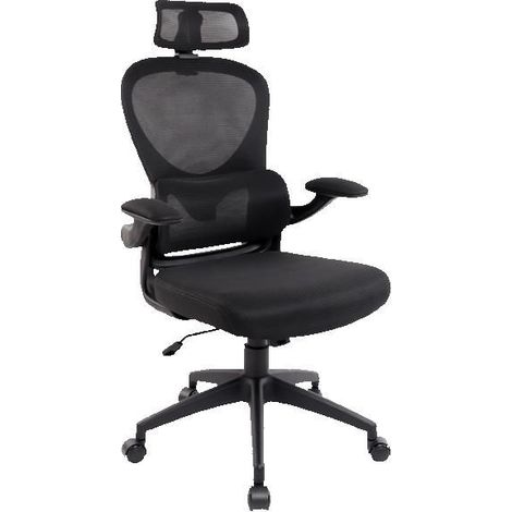 Siège de Bureau - ADVANCE - AEROFLEX - Soutien lombaire réglable - Accoudoirs rabattables - Assise 32D maille respirante