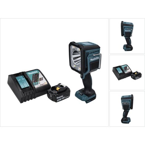 Makita DML 812 RF1 Akku LED Handstrahler Taschen Lampe 18 V 1250 lm + 1x Akku 3,0 Ah + Ladegerät