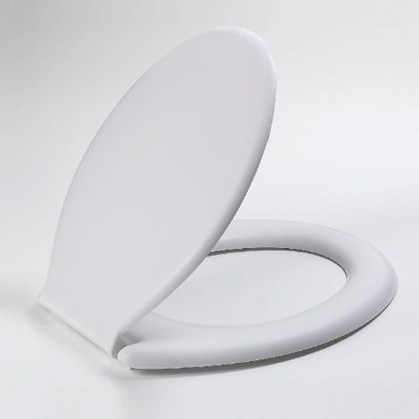 Abattant WC Mod.Gamma en durochrome universel 37x48 cm accessoire remplacement abattant WC blanc
