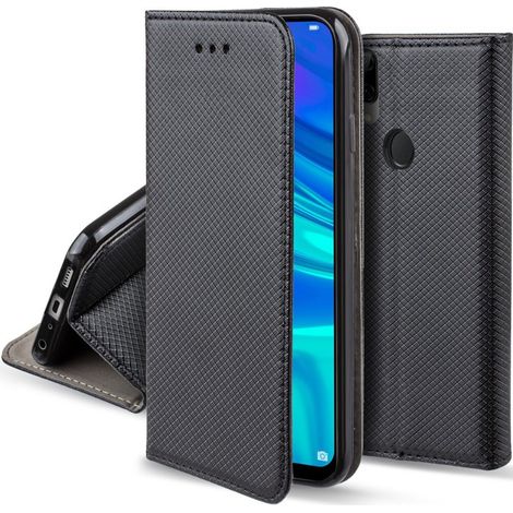 Custodia per MOTOROLA MOTO E6 PLUS E6 + SMART BOOK MAGNET CASE NERA + VETRO (1/5)