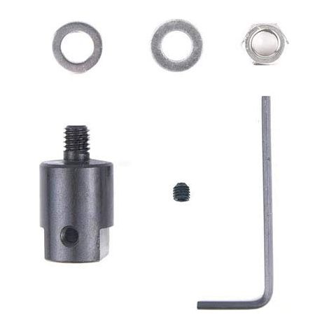 Axe pour roue de meulage électrique Axe Moteur Coupler Manchon Lame de scie Raccord Adaptateur Mandrin (8mm) (1/4)