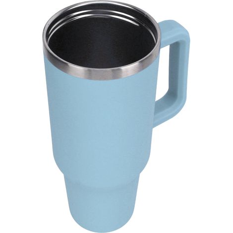 40oz Edelstahl-Vakuumisolierungsbecher mit Henkel und Strohhalm, hält Getränke kalt, Warmwasserflasche Typ 2 (1/5)