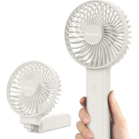 Ventilateur à Main Portable Rechargeable 5000mAh Ventilateur USB Petit Ventilateur de Table Pliable 4-20 Heures D'utilisation 4 Vitesse pour Bureau Voyage Camping (1/5)