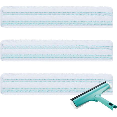 Set mit 3 Ersatzwischerbezügen für Leifheit Fenster- und Rahmenreiniger L, Mikrofaser-Ersatzbezug, streifenfreie Fensterreinigung (1/5)