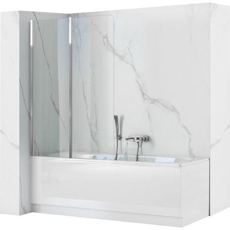 Bathtub Screen REA Agat-2 Chrome 80