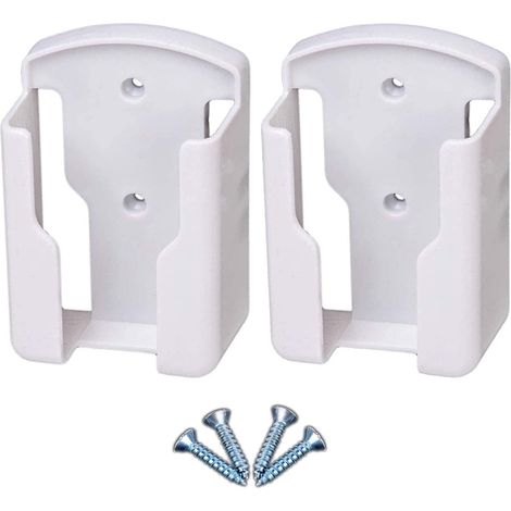 Support de télécommande mural pour systèmes de télévision et de climatisation Boîte de rangement murale pour télécommande univers pour télécommande, blanc, paquet de 2