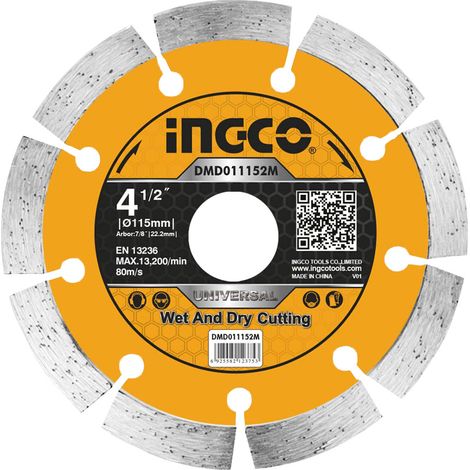 Disco Diamantato Segmentato 115 mm INGCO - Lama 7,5 mm (1/5)