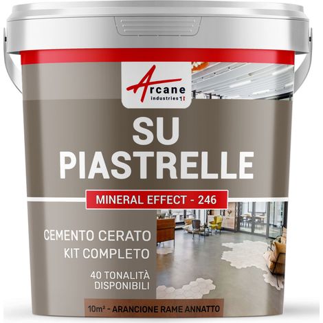 Microcemento su piastrelle - 10 m² (in 2 strati) Arancione Rame Annatto - ARCANE INDUSTRIES