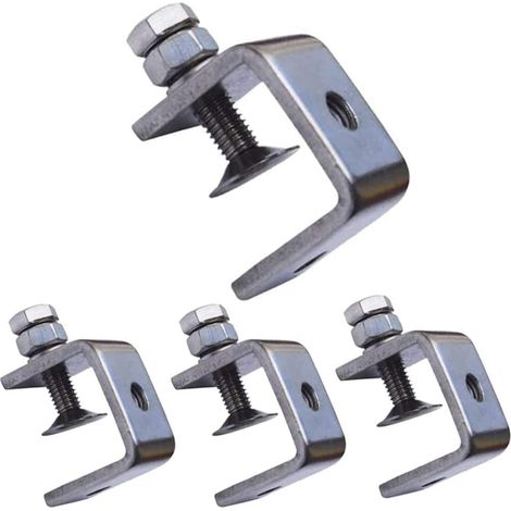Abrazadera de acero inoxidable de alta resistencia - Abrazaderas en C, 4 piezas para carpintería (1/5)