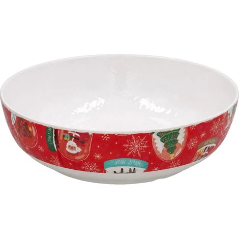 Ciotola per insalata, decorazione natalizia, materiale resistente, multicolore (1/2)