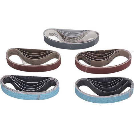 Lot de 30 courroies abrasives pour affûteur de couteaux, assortiment 80-1000 grains, 3/4 x 12 pouces (1/5)