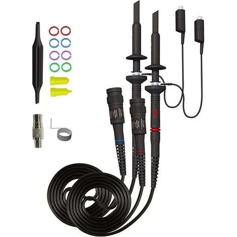 Sonda universale per oscilloscopio con kit di accessori, sonde a pinza per oscilloscopio da 200 MHz con kit di cavi di prova da BNC a mini-pinza (1/4)