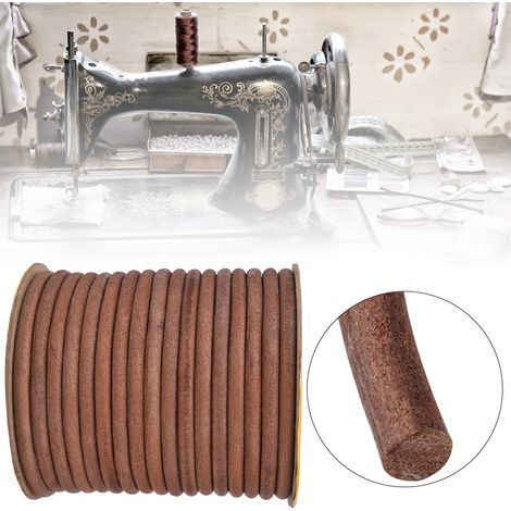 Courroie multifonctionnelle en cuir de vachette de 20 mètres pour machines à coudre (9 mm) (1/5)