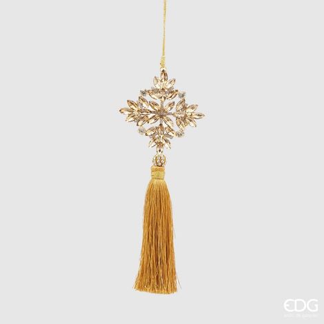 EDG Decorazione Fiocconeve Gemme conNappa H22