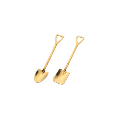 Lot de 6 cuillères-pelles en acier inoxydable, ustensiles de cuisine décoratifs et fonctionnels (1/5)