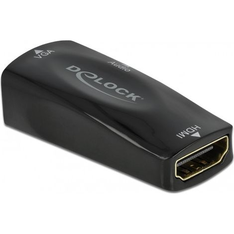 DeLOCK Adaptateur HDMI A Femelle vers VGA Femelle 1080p avec Audio - 4043619665600