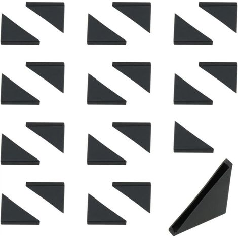 Triangular corner protectors for glass tables – Pack of 22, black, suitable for glass, ceramic, wood and steel