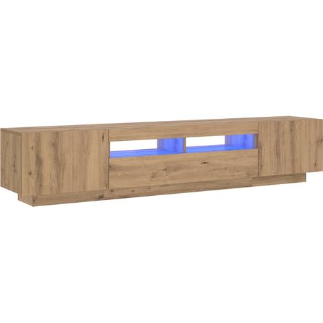 Maison Exclusive - TV-Schrank mit LED-Leuchten Artisan-Eiche 200x