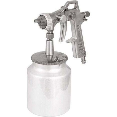Pistolet à peinture (godet de base de 1,0 litre), pistolet à peinture RN-665 Pistolet à peinture avec ventouse comme accessoire de compresseur Buse rotative 1 litre (1/5)
