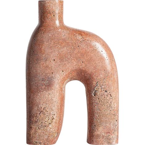 Vase Kleise élégant en marbre rose pale - Rose pale nuancé de marbre (1/2)