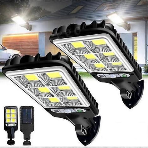 2200W LED Solar Flood Light Motion Sensor Security Wall Street Yard Outdoor Lamp(8.9 inches Long x 3.3 inches Wide) Waterproof (1/5)