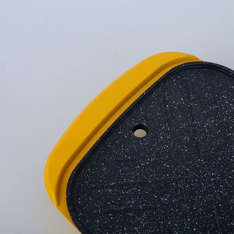 Rauchfreie, multifunktionale, antihaftbeschichtete elektrische Brat-/Grillpfanne aus Metall, ideal für Studentenwohnheime, Farbe: Entengelb (1/5)