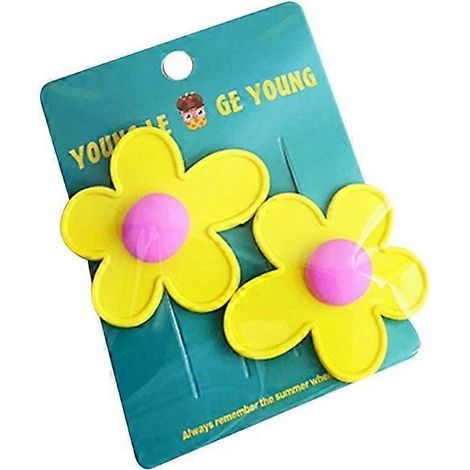 Barrette à fleurs en acrylique, pince à cheveux pour enfants, épingle décorative, cadeau idéal pour fille. (1/4)