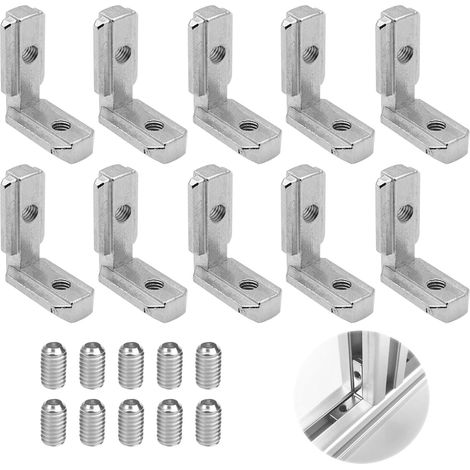 10 Pcs Support d'angle 3030, Coin Intérieur Equerres Intérieures Rainuré (1/5)