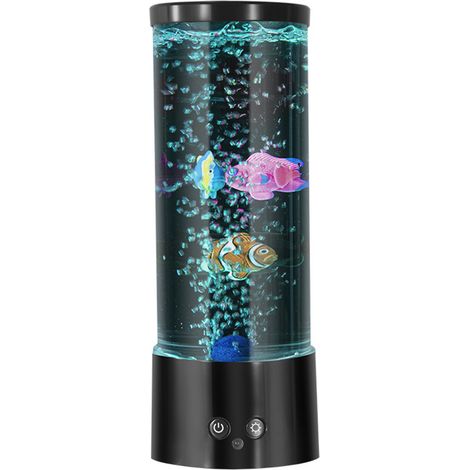 Lampe LED en forme de méduse, USB, haute luminosité, veilleuse créative pour chambre d'enfant, Table de poisson à bulles, 16 couleurs + 4 dégradés (1/4)